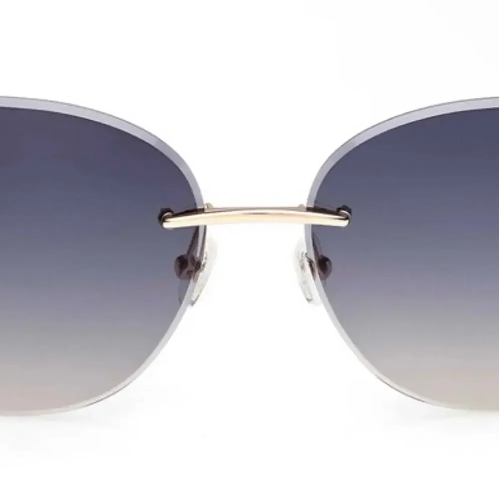 Guess Women's Sunglasses - Shiny Rose Gold Metal Butterfly Shape Frame